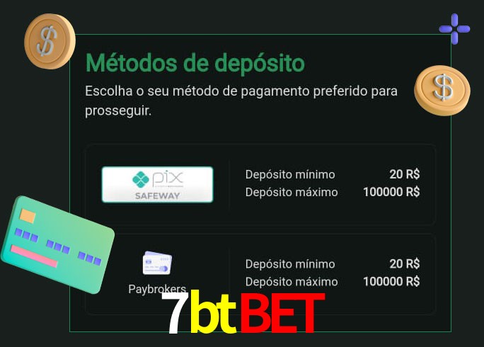 O cassino 7btbet oferece uma grande variedade de métodos de pagamento